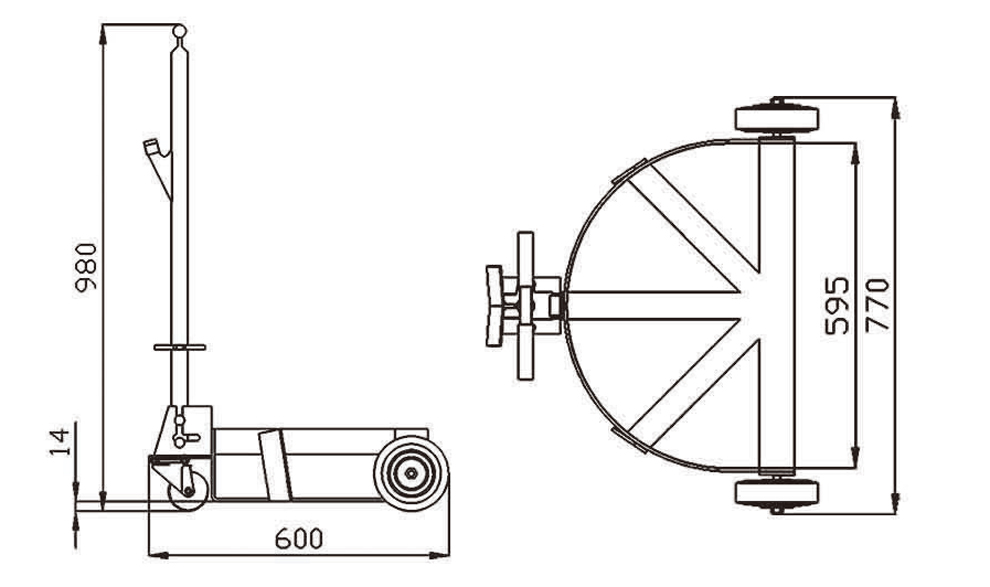 DC500 low-profile drum caddie